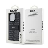 apple iphone 15 pro deklas apple - DKNY Leather Mono Stripe & Metal Logo dėklas skirtas Apple iPhone 15 Pro Max Juodas (Black) - 2 nuotrauka