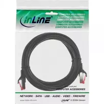 vario laidas - InLine Patchcord S/FTP, PiMF, Cat.6, 250MHz, PVC, juoda 25m (76425S) - 2 nuotrauka