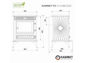 ketaus krosnele - KAWMET P3 ECO (7,4 kW) - 5 nuotrauka