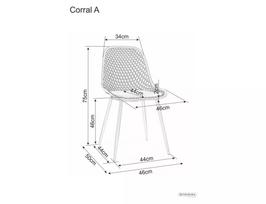 senukai valgomojo kedes - Valgomojo kėdė Corral A CORRALACC, juoda, 44 cm x 46 cm x 75 cm - 2 nuotrauka