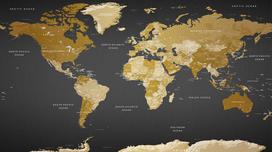 Fototapetas Artgeist World Map: Modern Geography Ii, 280 cm x 490 cm