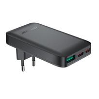 usb c 65w ikroviklis - Acefast A100 65W GaN 2 USB-C+ USB-A įkroviklis Ultra Slim - Juodas (Black) - 1 nuotrauka