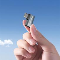usb c adapteris - Wozinsky WPKB-01 USB-C - USB-C 40Gb/s 240W 8K OTG šoninis kampinis adapteris - Pilkas (Gray) - 5 nuotrauka