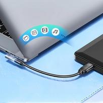 usb c adapteris - Wozinsky WPKB-01 USB-C - USB-C 40Gb/s 240W 8K OTG šoninis kampinis adapteris - Pilkas (Gray) - 6 nuotrauka