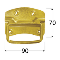 plieno deze - DMX Krūtinės rankena US 110x54 mm plieno žalvaris - 2 nuotrauka