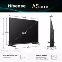 wi fi televizoriai - Hisense 40A5Q - 9 nuotrauka