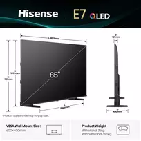 televizorius 85 - Hisense 85E77Q - 9 nuotrauka