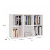 knygu lentyna - Pastatoma lentyna Top E Shop Malax Mini 2x3, balta (White) - 6 nuotrauka