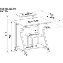kompiuterio stalas stalas darbo stalas - Techly Compact Computer Desk ICA-TB 218, Bukas (Beech) - 2 nuotrauka