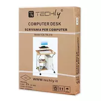 kompiuterio stalas stalas darbo stalas - Techly Compact Computer Desk ICA-TB 218, Bukas (Beech) - 3 nuotrauka