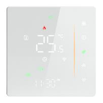 termostatas - MOES WHT-006-GB-WH Wi-Fi termostatas elektriniam šildymui, Baltas (White) - 2 nuotrauka