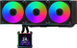 vandens ausintuvas - Lian Li HydroShift II LCD-S 360CL AiO Vandens Aušintuvas, RGB, LCD Ekranas - 360 mm, Juodas (Black) - 4 nuotrauka