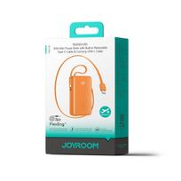 power bank - Joyroom JR-PR2, 10000mAh, 35W, su integruotais USB-C ir Lightning kabeliais, oranžinis - 3 nuotrauka