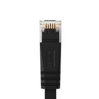 ethernet cable - Orico PUG-C6B CAT6 1000Mbps RJ45 Ethernet tinklo kabelis, plokščias interneto LAN, 1m - Juodas (Black) - 7 nuotrauka