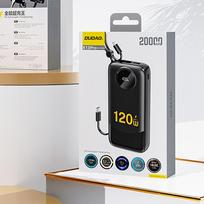 iniu power bank - Dudao K13 10000mAh Powerbank su integruotu laidu, juodas - 3 nuotrauka