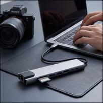 usb c adapteris - Tech-Protect HB09 USB šakotuvas 8-in-1 Type-C + USB-A 3.0 + USB-C 3.0 + HDMI 4K 60Hz + SD/TF + PD 100W + RJ45 1000Mb/s Pilkas (Space Grey) - 3 nuotrauka