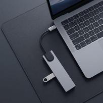 usb c adapteris - Tech-Protect HB09 USB šakotuvas 8-in-1 Type-C + USB-A 3.0 + USB-C 3.0 + HDMI 4K 60Hz + SD/TF + PD 100W + RJ45 1000Mb/s Pilkas (Space Grey) - 4 nuotrauka
