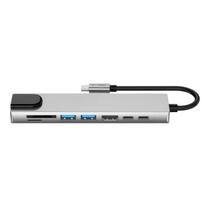 usb c adapteris - Tech-Protect HB09 USB šakotuvas 8-in-1 Type-C + USB-A 3.0 + USB-C 3.0 + HDMI 4K 60Hz + SD/TF + PD 100W + RJ45 1000Mb/s Pilkas (Space Grey) - 9 nuotrauka