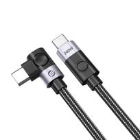 usb to c - Orico CW240 USB-C į USB-C PD 240W 20Gb/s 0.5m kampinis kabelis Juodas (Black) - 8 nuotrauka