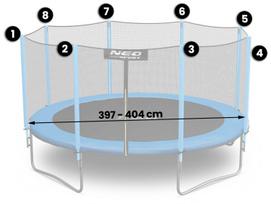batuto tinklas - „Neo-Sport“ 404 cm 13 pėdų lauko batuto tinklas - 2 nuotrauka