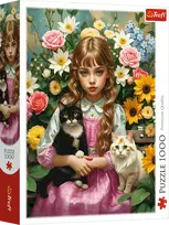 Trefl Girl with Cats, 68 x 48 cm, 1000 det.