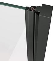 duso sienele senukai ravak - Dušo durys Ravak Cool! COSD2-120, 120 cm x 195 cm, juodas (Black)/skaidrus (Transparent) - 3 nuotrauka