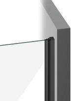 duso sienele senukai ravak - Dušo durys Ravak Cool! COSD2-120, 120 cm x 195 cm, juodas (Black)/skaidrus (Transparent) - 4 nuotrauka