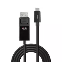 usb type c laidas - Kabelis USB Lindy USB-C - DisplayPort 1 m Juodas (43341) - 2 nuotrauka