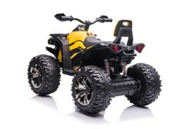 elektrinis keturratis vaikams - Super Toys Vaikiškas elektrinis keturratis HATIS, geltonas (Yellow) - 5 nuotrauka