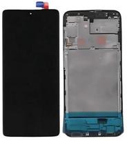 Ekranas Samsung A245 A24 4G su lietimui jautriu stikliuku ir rėmeliu Black originalus (service pack)