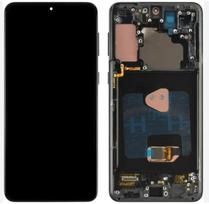 LCD ekranas Samsung G996 S21 Plus su lietimo ekranu ir rėmeliu Phantom Black OLED (tikras dydis)