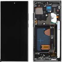 LCD ekranas Samsung N985/N986 Note 20 Ultra su lietimo ekranu ir rėmeliu Mystic Black OLED (tikras dydis)