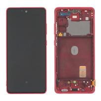 LCD ekranas Samsung G780/G781 S20 FE su jutikliniu ekranu ir rėmu Cloud Red originalus (service pack)