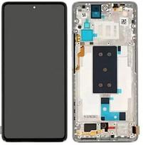 LCD ekranas Xiaomi 11T 5G su jutikliniu ekranu su rėmeliu Moonlight White/sidabrinis originalus (service pack)