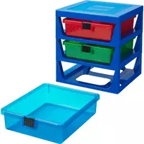 lego daiktadeze - LEGO Storage 3 stalčių daiktų organizatorius Mėlynas (Blue) - 3 nuotrauka