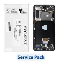 ServicePack LCD ekranas SAMSUNG S21 Plus G996B GH82-27268A Juoda