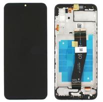 LCD ekranas Samsung A035G (A03 2022) su jutikliniu ekranu ir rėmeliu juodas originalus (service pack)