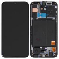 LCD ekranas Samsung A405 A40 2019 su jutikliniu ekranu ir rėmeliu juodas (TFT versija) HQ