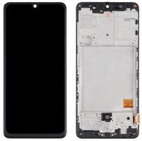 LCD ekranas Samsung A415 A41 2020 su jutikliniu ekranu ir rėmeliu juodas (TFT versija) HQ