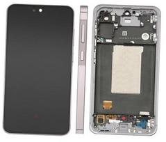 LCD ekranas Samsung A566 A56 5G su jutikliniu ekranu ir rėmu Awesome Pink originalus (surinktas service pack)