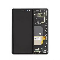 LCD ekranas Sony Xperia XZ3 H8416/H9436 su lietimo ekranu su rėmeliu juodas originalus (naudotas Grade C)