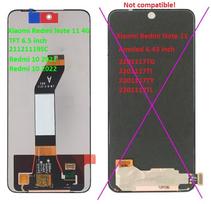 LCD ekranas Xiaomi Redmi 10 2021/Redmi 10 2022 su jutikliniu ekranu juodas ORG