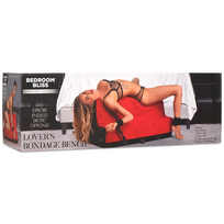 baldai bdsm - XR Brands Love Bench Raudona (Red) – Ergonomiškas Reguliuojamas Fetišo Baldas - 3 nuotrauka