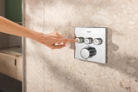 vital - Dušo sistema su termostatiniu maišytuvu Grohe Precision SmartControl Vitalio 310 Cube, chromas (Chrome) - 3 nuotrauka