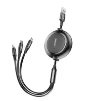 usb c lightning baseus - Baseus CAMLT-JH01 Golden Loop 3.5A 3in1 USB-C + micro USB + Lightning - 10 nuotrauka
