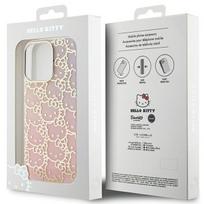 galvos telefonui - Hello Kitty IML Gradient Electrop Crowded Kitty Head Case for iPhone 15 Pro Max - Pink - 2 nuotrauka