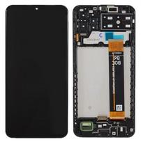 LCD ekranas Samsung A137 A13 2022 su jutikliniu ekranu ir rėmeliu juodas originalus