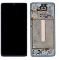 LCD ekranas Samsung A336 A33 5G 2022 su jutikliniu ekranu ir rėmeliu mėlynas originalus (serviso paketas)