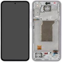 LCD ekranas Samsung A356 A35 5G su jutikliniu ekranu ir rėmeliu alyvinės spalvos originalus (surinktas serviso paketas)