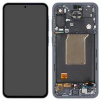 LCD ekranas Samsung A556 A55 5G su jutikliniu ekranu ir rėmu Awesome Navy originalus (surinktas service pack)